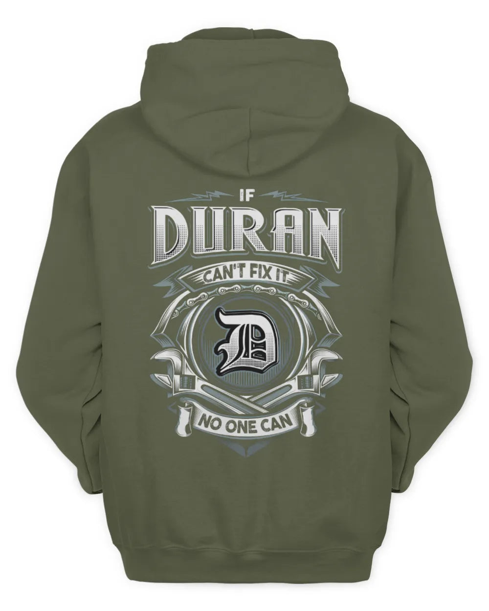 DURAN AP81-K4-626 - Personalized Ahmed Quote Apparel “If Ahmed Can't Fix It, No One Can” - Unisex Hoodie - Military Green