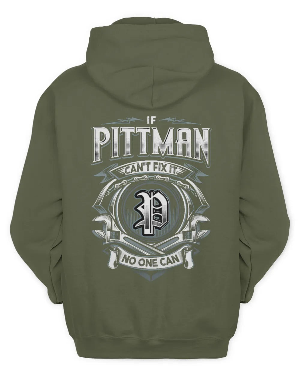 PITTMAN AP81-K4-626 - Personalized Ahmed Quote Apparel “If Ahmed Can't Fix It, No One Can” - Unisex Hoodie - Military Green