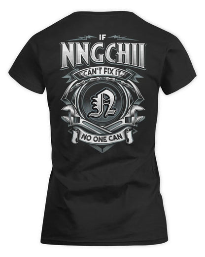 NNGCHII AP81-K4-626 - Personalized Ahmed Quote Apparel “If Ahmed Can't Fix It, No One Can” - Women's Standard T-Shirt - Black