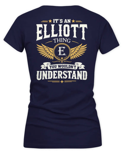 ELLIOTT KT06-M008 It’s a [NAME] Thing – You Wouldn’t Understand | Personalized Vintage T-Shirt - Women's V-Neck T-Shirt - Navy