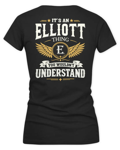 ELLIOTT KT06-M008 It’s a [NAME] Thing – You Wouldn’t Understand | Personalized Vintage T-Shirt - Women's V-Neck T-Shirt - Black