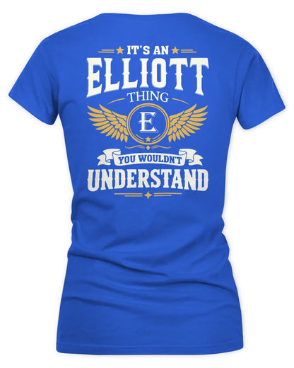 ELLIOTT KT06-M008 It’s a [NAME] Thing – You Wouldn’t Understand | Personalized Vintage T-Shirt - Women's V-Neck T-Shirt - Royal
