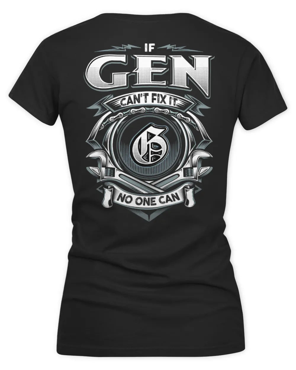 GEN AP81-K4-626 - Personalized Ahmed Quote Apparel “If Ahmed Can't Fix It, No One Can” - Women's V-Neck T-Shirt - Black