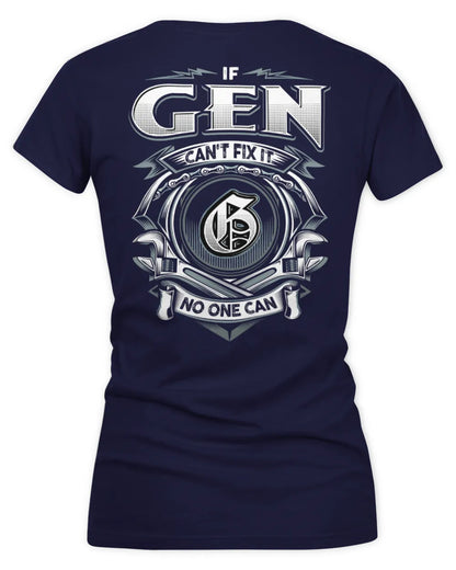 GEN AP81-K4-626 - Personalized Ahmed Quote Apparel “If Ahmed Can't Fix It, No One Can” - Women's V-Neck T-Shirt - Navy