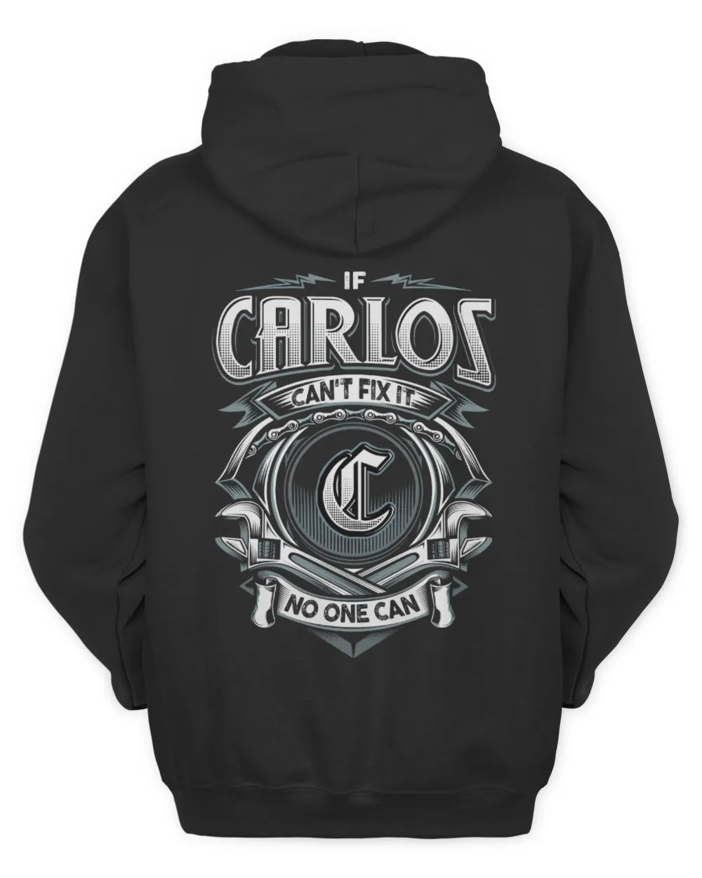 CARLOS AP81-K4-626 - Personalized Ahmed Quote Apparel “If Ahmed Can't Fix It, No One Can” - Unisex Hoodie - Black