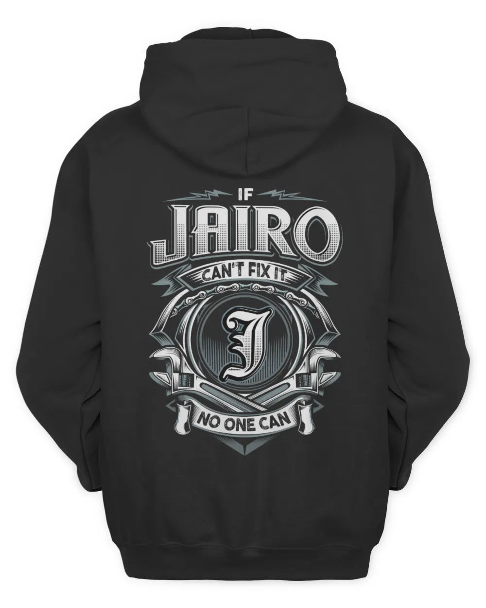 JAIRO AP81-K4-626 - Personalized Ahmed Quote Apparel “If Ahmed Can't Fix It, No One Can” - Unisex Hoodie - Black