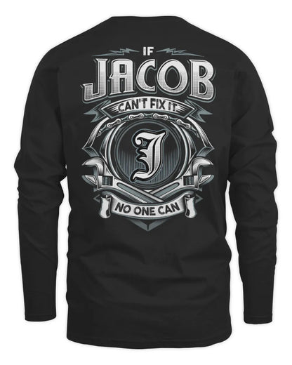 JACOB AP81-K4-626 - Personalized Ahmed Quote Apparel “If Ahmed Can't Fix It, No One Can” - Men's Long Sleeved T-Shirt - Black
