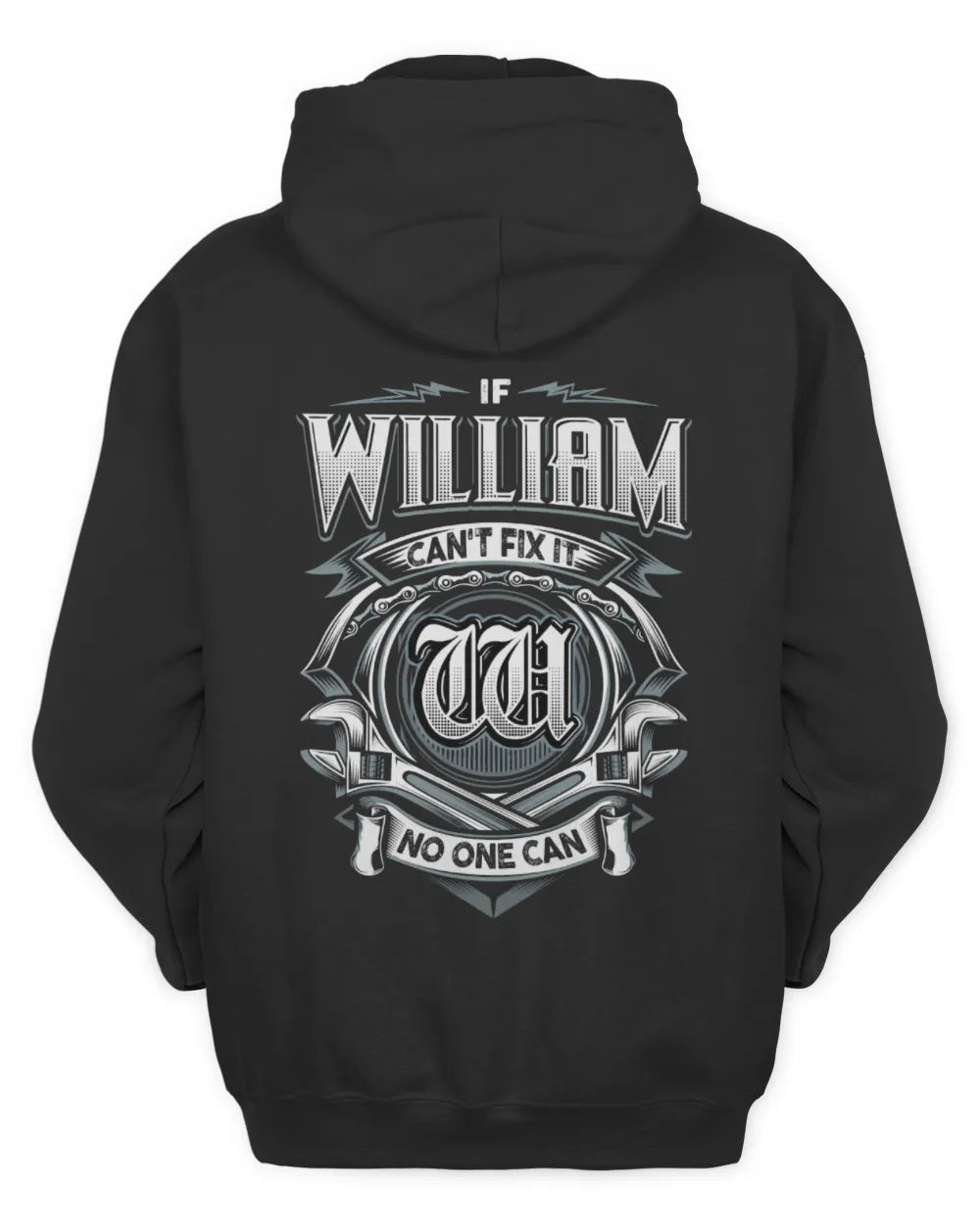 WILLIAM AP81-K4-626 - Personalized Ahmed Quote Apparel “If Ahmed Can't Fix It, No One Can” - Unisex Hoodie - Black