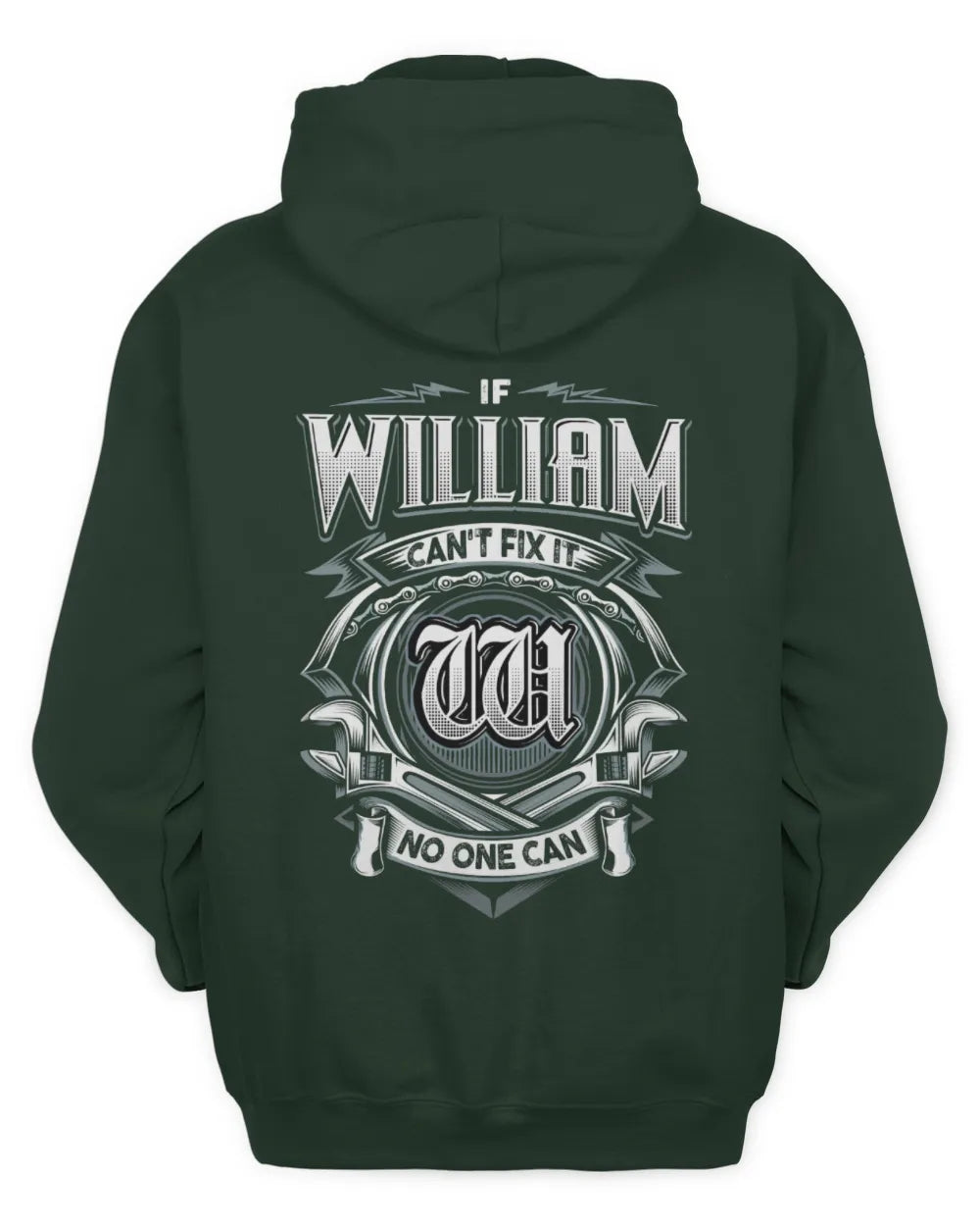 WILLIAM AP81-K4-626 - Personalized Ahmed Quote Apparel “If Ahmed Can't Fix It, No One Can” - Unisex Hoodie - Forest Green