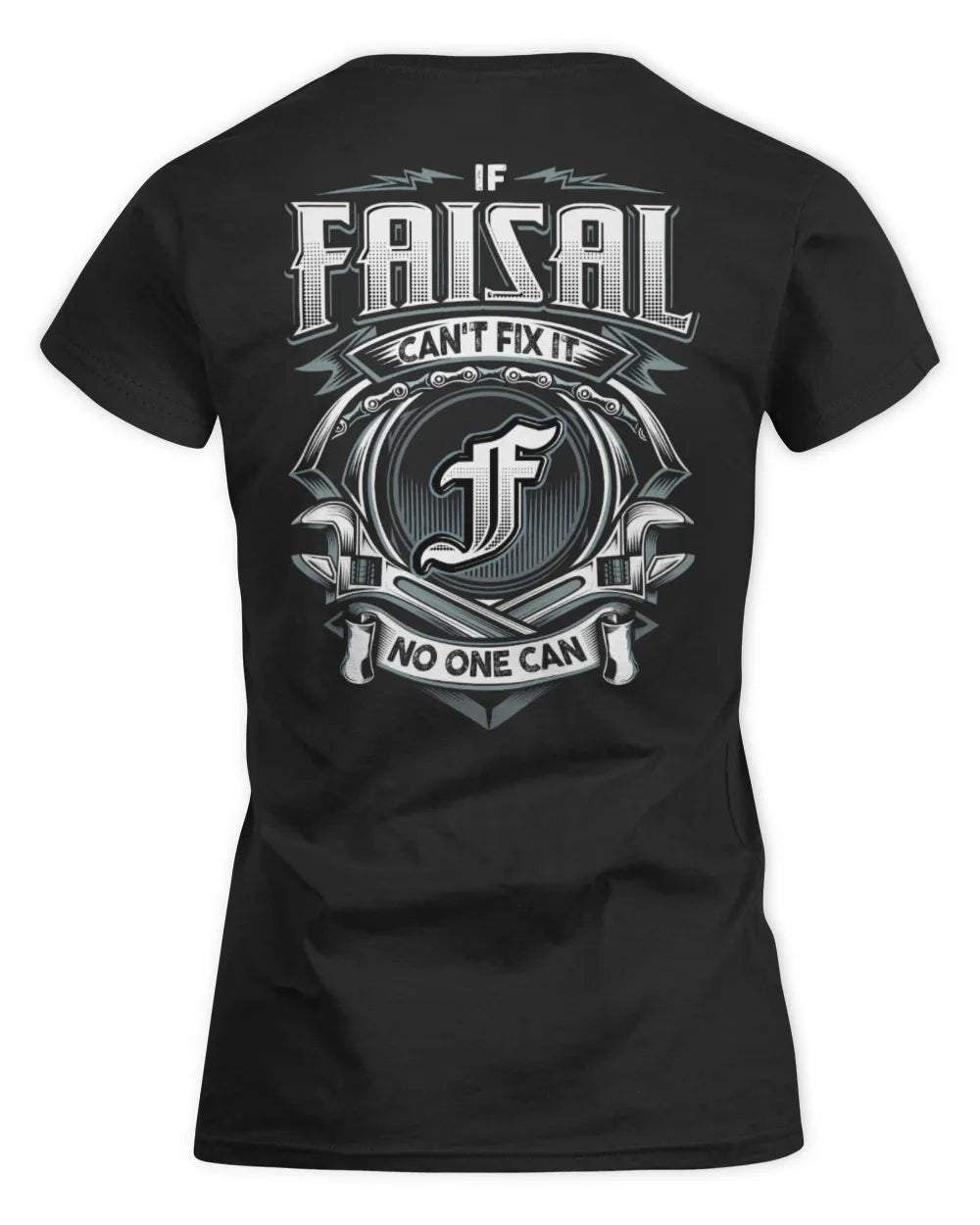 FAISAL AP81-K4-626 - Personalized Ahmed Quote Apparel “If Ahmed Can't Fix It, No One Can” - Women's Standard T-Shirt - Black