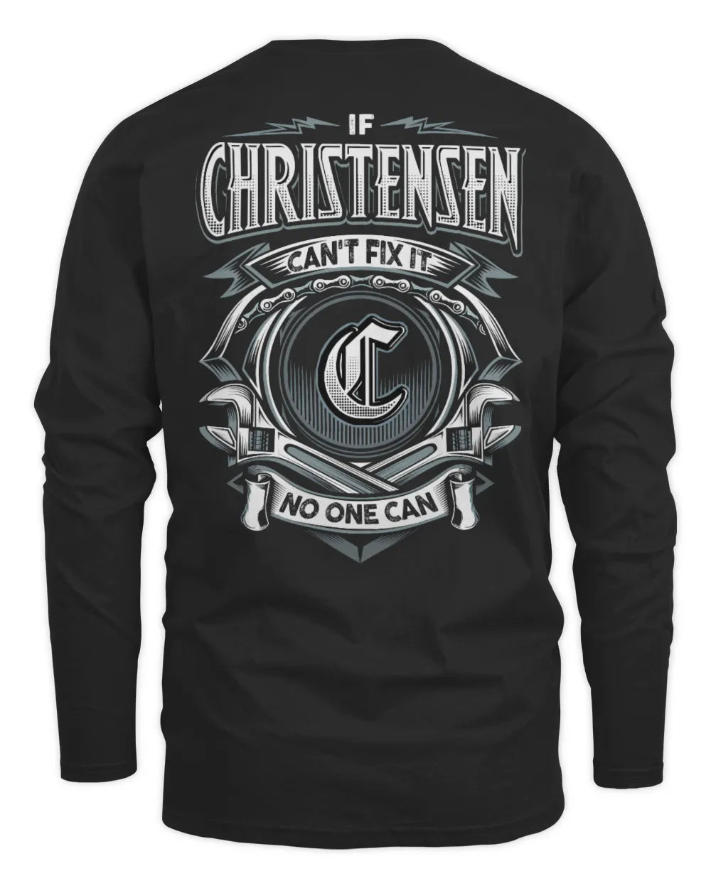 CHRISTENSEN AP81-K4-626 - Personalized Ahmed Quote Apparel “If Ahmed Can't Fix It, No One Can” - Men's Long Sleeved T-Shirt - Black