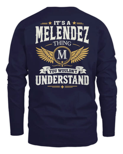 MELENDEZ KT06-M008 It’s a [NAME] Thing – You Wouldn’t Understand | Personalized Vintage T-Shirt - Men's Long Sleeved T-Shirt - Navy