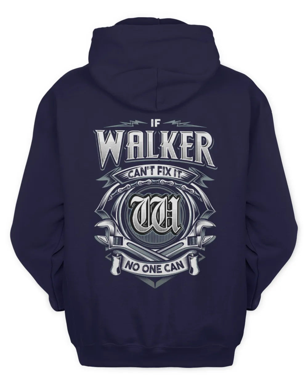 WALKER AP81-K4-626 - Personalized Ahmed Quote Apparel “If Ahmed Can't Fix It, No One Can” - Unisex Hoodie - Navy