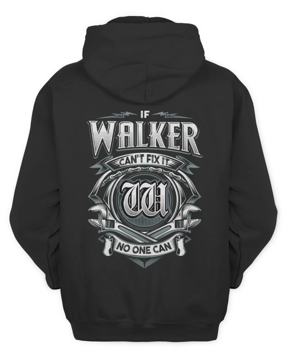 WALKER AP81-K4-626 - Personalized Ahmed Quote Apparel “If Ahmed Can't Fix It, No One Can” - Unisex Hoodie - Black