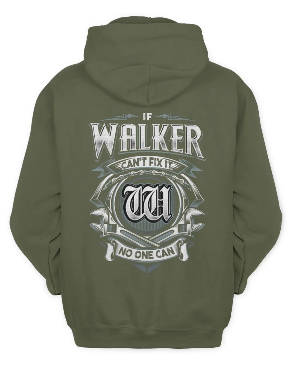 WALKER AP81-K4-626 - Personalized Ahmed Quote Apparel “If Ahmed Can't Fix It, No One Can” - Unisex Hoodie - Military Green