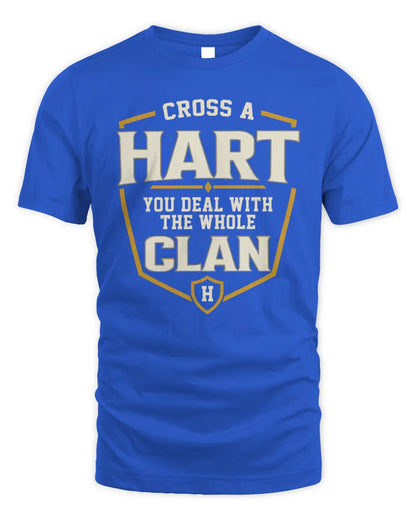 HART NT1-K008 Cross A/An NAME, You Deal With the Whole Clan | Personalized Vintage T-Shirt - Unisex Standard T-Shirt - Royal