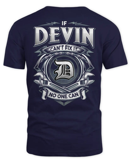 DEVIN AP81-K4-626 - Personalized Ahmed Quote Apparel “If Ahmed Can't Fix It, No One Can” - Unisex Standard T-Shirt - Navy