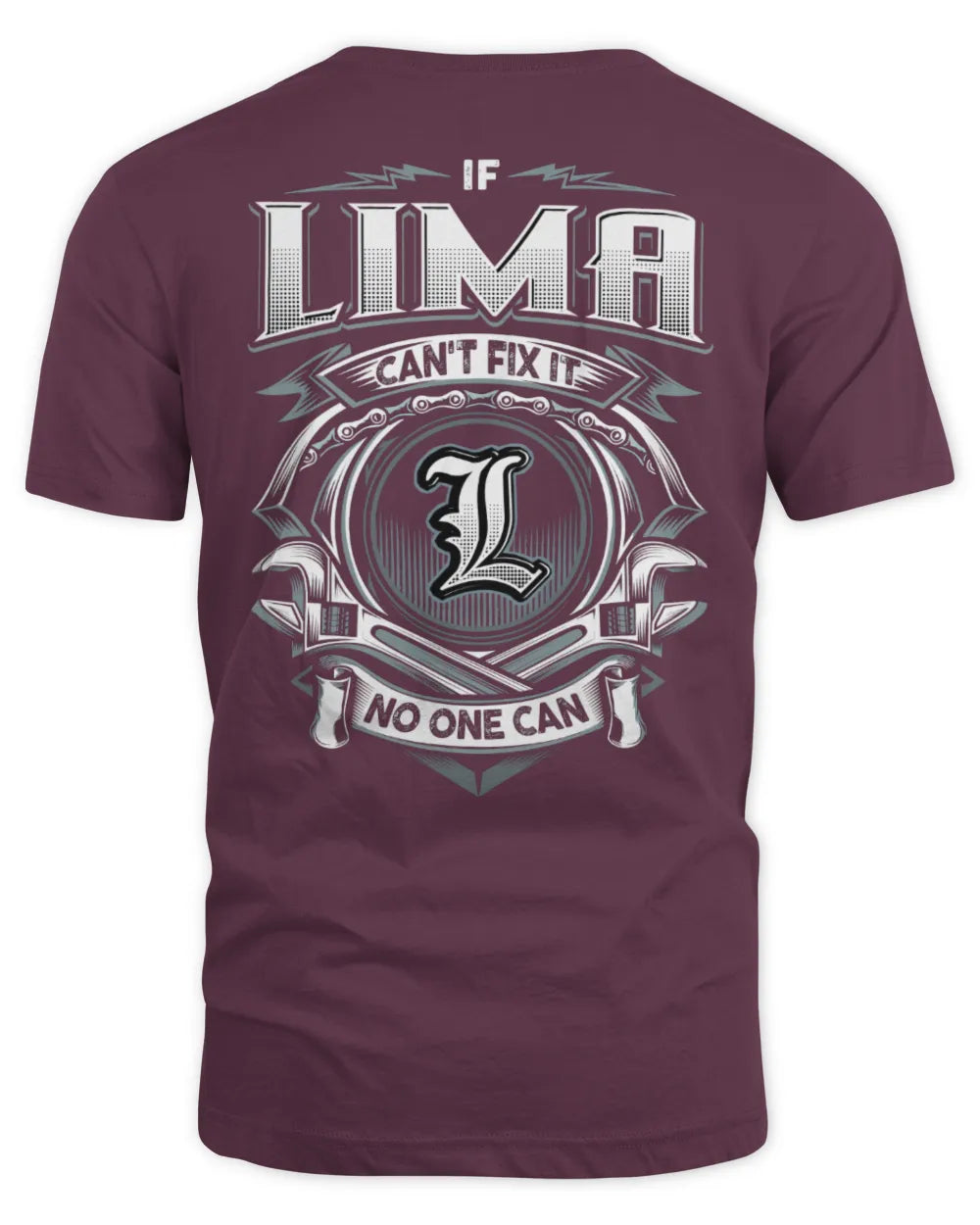 LIMA AP81-K4-626 - Personalized Ahmed Quote Apparel “If Ahmed Can't Fix It, No One Can” - Unisex Standard T-Shirt - Maroon