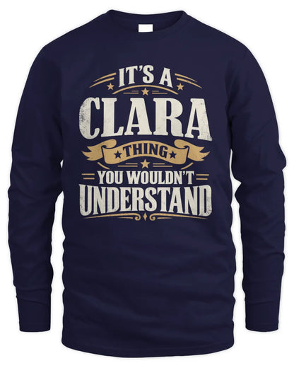 CLARA P08 TH51 - Personalized “It’s a/an [NAME] Thing – You Wouldn’t Understand” Shirt - Men's Long Sleeved T-Shirt - Navy