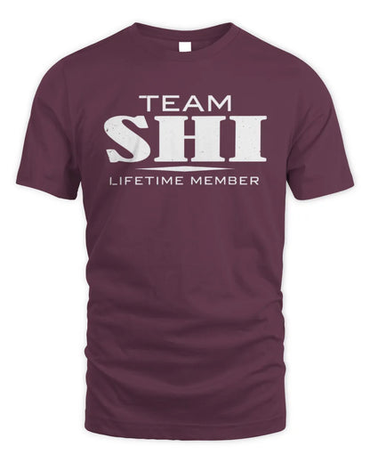 SHI BL62-K4-128 - Personalized “Team NAME Lifetime Member” - Unisex Standard T-Shirt - Maroon