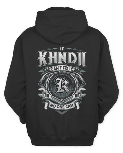 KHNDII AP81-K4-626 - Personalized Ahmed Quote Apparel “If Ahmed Can't Fix It, No One Can” - Unisex Hoodie - Black