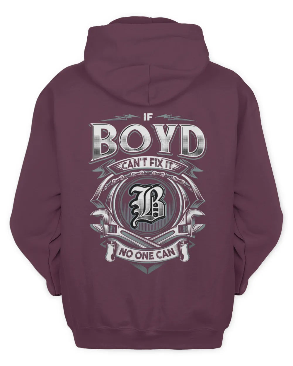 BOYD AP81-K4-626 - Personalized Ahmed Quote Apparel “If Ahmed Can't Fix It, No One Can” - Unisex Hoodie - Maroon