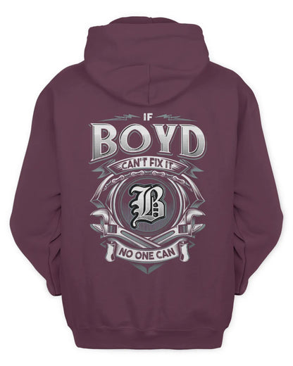 BOYD AP81-K4-626 - Personalized Ahmed Quote Apparel “If Ahmed Can't Fix It, No One Can” - Unisex Hoodie - Maroon