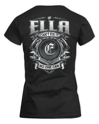 ELLA AP81-K4-626 - Personalized Ahmed Quote Apparel “If Ahmed Can't Fix It, No One Can” - Women's Standard T-Shirt - Black