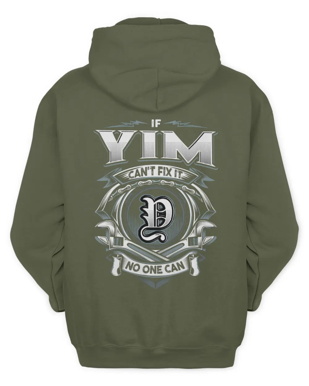 YIM AP81-K4-626 - Personalized Ahmed Quote Apparel “If Ahmed Can't Fix It, No One Can” - Unisex Hoodie - Military Green