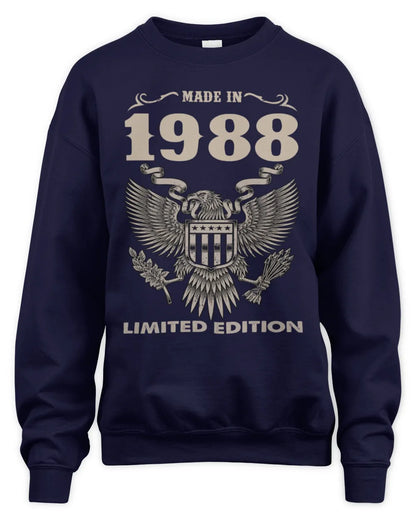 1988 HH89-K2 – Classic Birth Year Limited Edition T-Shirt - Unisex Sweatshirt - Navy
