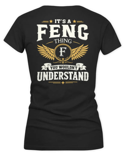 FENG KT06-M008 It’s a [NAME] Thing – You Wouldn’t Understand | Personalized Vintage T-Shirt - Women's V-Neck T-Shirt - Black