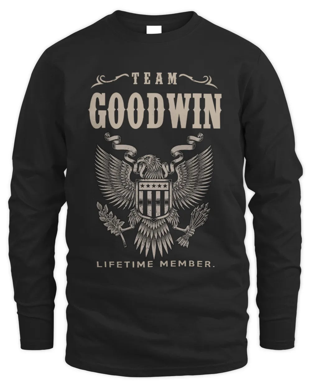 GOODWIN TP06-K82 – Personalized Classic Style Apparel “Team NAME Lifetime Member” - Men's Long Sleeved T-Shirt - Black