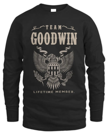 GOODWIN TP06-K82 – Personalized Classic Style Apparel “Team NAME Lifetime Member” - Men's Long Sleeved T-Shirt - Black