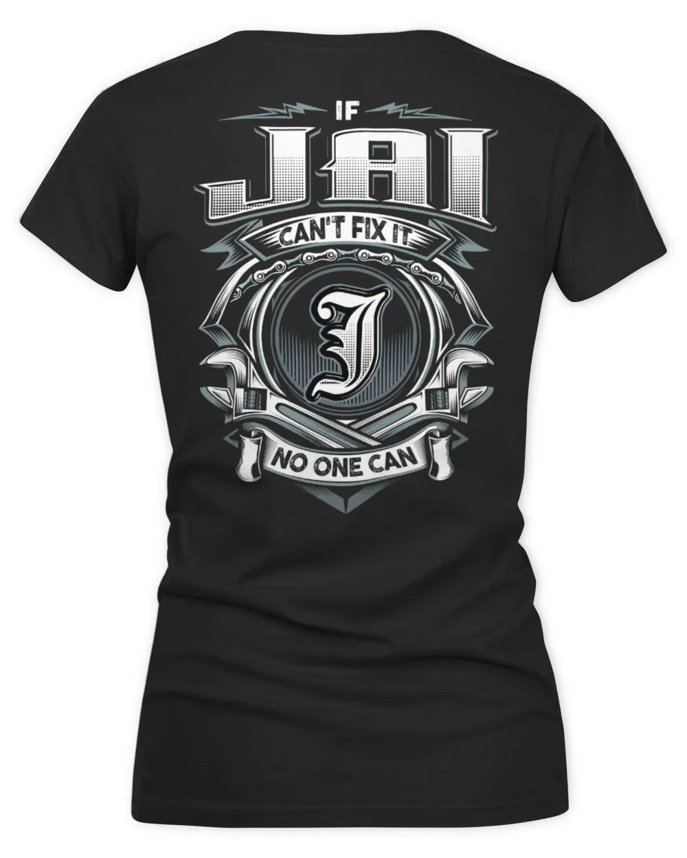 JAI AP81-K4-626 - Personalized Ahmed Quote Apparel “If Ahmed Can't Fix It, No One Can” - Women's V-Neck T-Shirt - Black