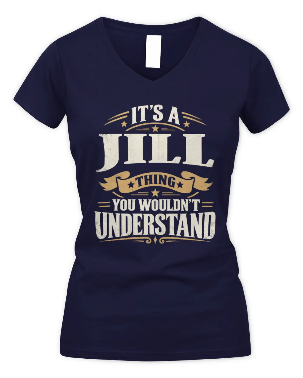 JILL P08 TH51 - Personalized “It’s a/an [NAME] Thing – You Wouldn’t Understand” Shirt - Women's V-Neck T-Shirt - Navy
