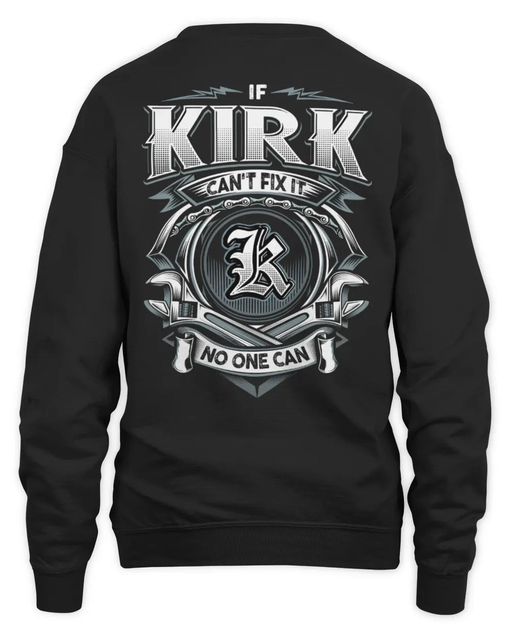 KIRK AP81-K4-626 - Personalized Ahmed Quote Apparel “If Ahmed Can't Fix It, No One Can” - Unisex Sweatshirt - Black