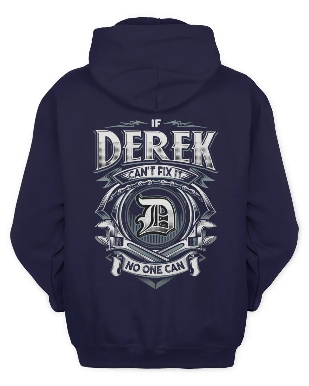 DEREK AP81-K4-626 - Personalized Ahmed Quote Apparel “If Ahmed Can't Fix It, No One Can” - Unisex Hoodie - Navy