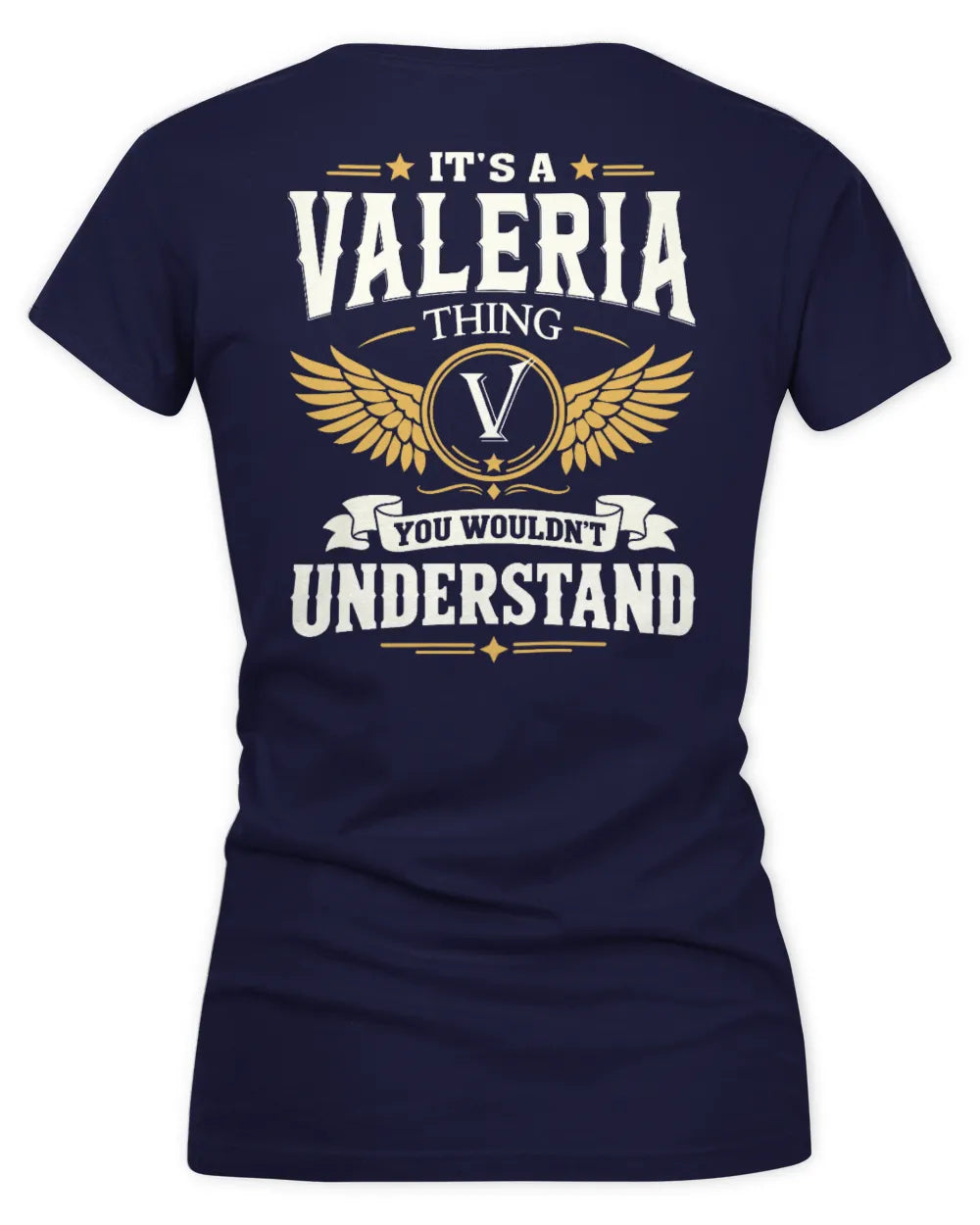 VALERIA KT06-M008 It’s a [NAME] Thing – You Wouldn’t Understand | Personalized Vintage T-Shirt - Women's V-Neck T-Shirt - Navy