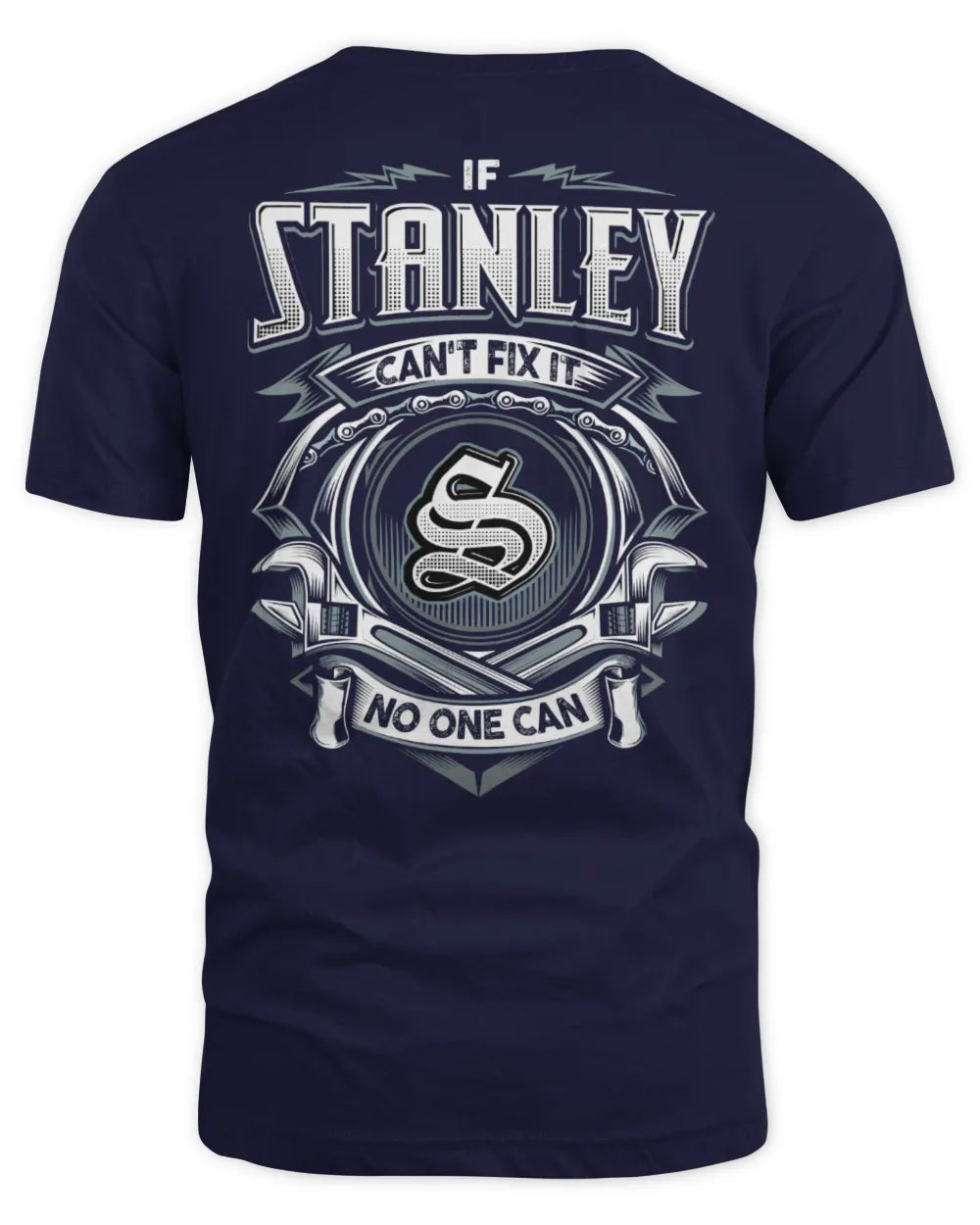 STANLEY AP81-K4-626 - Personalized Ahmed Quote Apparel “If Ahmed Can't Fix It, No One Can” - Unisex Standard T-Shirt - Navy
