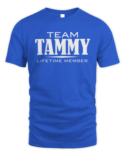 TAMMY BL62-K4-128 - Personalized “Team NAME Lifetime Member” - Unisex Standard T-Shirt - Royal
