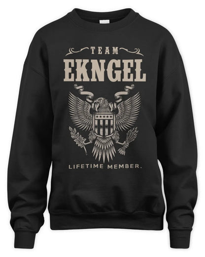 EKNGEL TP06-K82 – Personalized Classic Style Apparel “Team NAME Lifetime Member” - Unisex Sweatshirt - Black