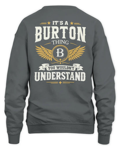 BURTON KT06-M008 It’s a [NAME] Thing – You Wouldn’t Understand | Personalized Vintage T-Shirt - Unisex Sweatshirt - Charcoal
