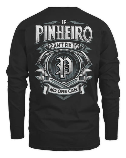 PINHEIRO AP81-K4-626 - Personalized Ahmed Quote Apparel “If Ahmed Can't Fix It, No One Can” - Men's Long Sleeved T-Shirt - Black