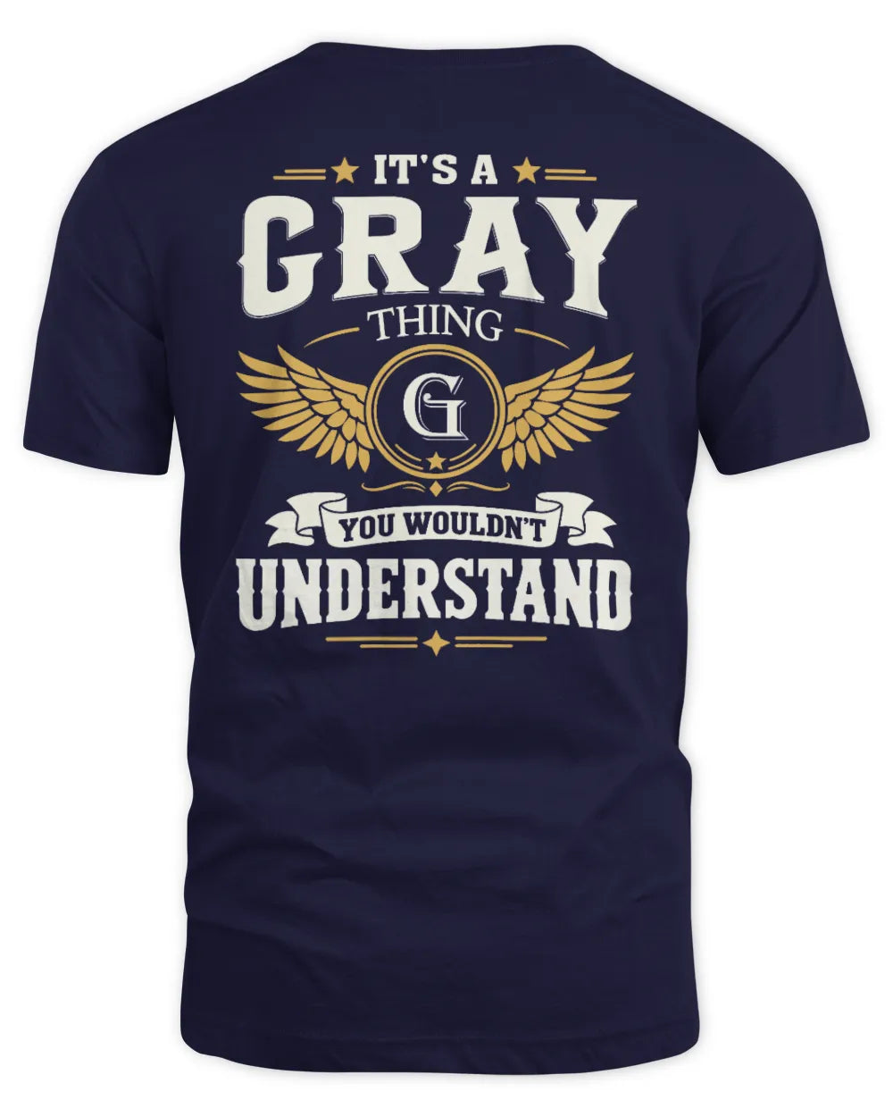 GRAY KT06-M008 It’s a [NAME] Thing – You Wouldn’t Understand | Personalized Vintage T-Shirt - Unisex Standard T-Shirt - Navy