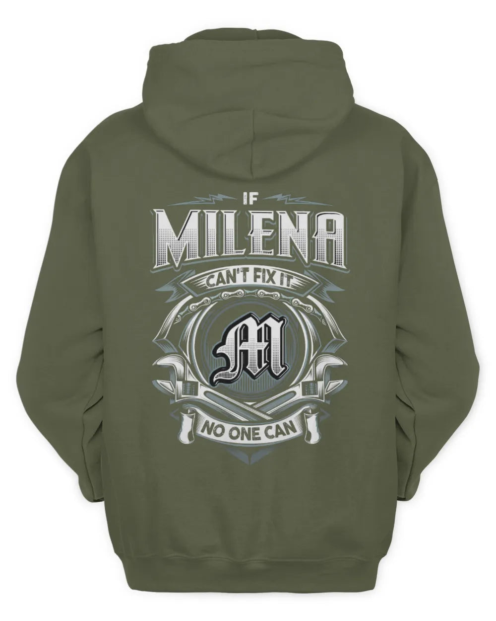 MILENA AP81-K4-626 - Personalized Ahmed Quote Apparel “If Ahmed Can't Fix It, No One Can” - Unisex Hoodie - Military Green