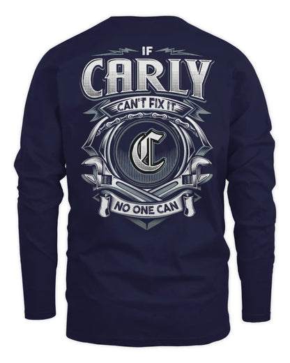 CARLY AP81-K4-626 - Personalized Ahmed Quote Apparel “If Ahmed Can't Fix It, No One Can” - Men's Long Sleeved T-Shirt - Navy