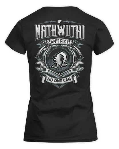 NATHWUTHI AP81-K4-626 - Personalized Ahmed Quote Apparel “If Ahmed Can't Fix It, No One Can” - Women's Standard T-Shirt - Black
