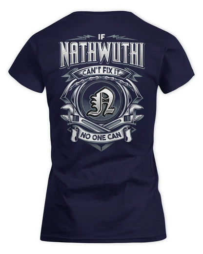 NATHWUTHI AP81-K4-626 - Personalized Ahmed Quote Apparel “If Ahmed Can't Fix It, No One Can” - Women's Standard T-Shirt - Navy