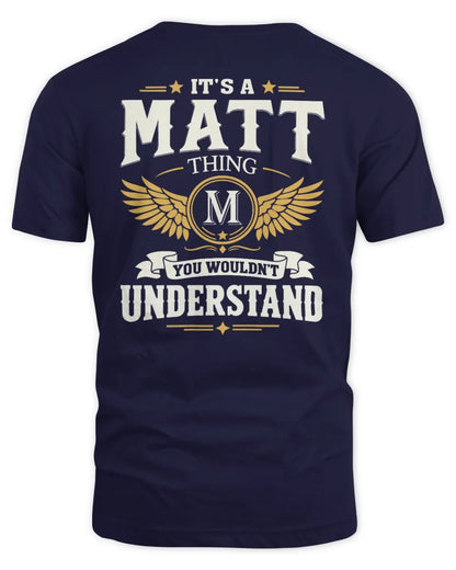 MATT KT06-M008 It’s a [NAME] Thing – You Wouldn’t Understand | Personalized Vintage T-Shirt - Unisex Standard T-Shirt - Navy