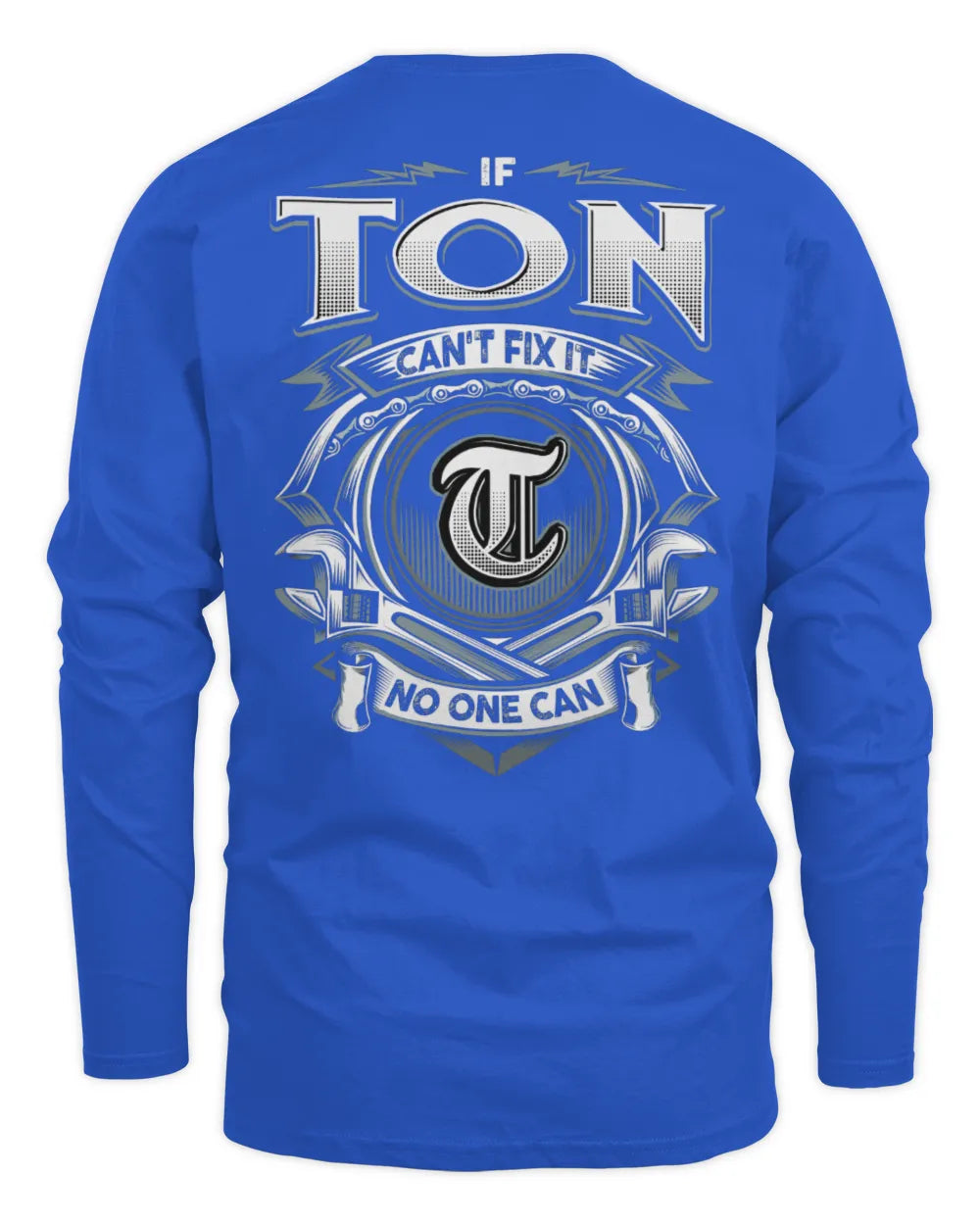 TON AP81-K4-626 - Personalized Ahmed Quote Apparel “If Ahmed Can't Fix It, No One Can” - Men's Long Sleeved T-Shirt - Royal